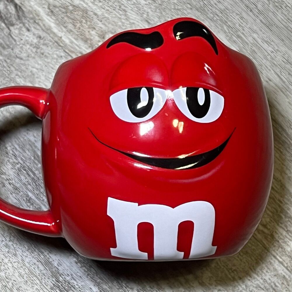 Red M&M’S Character Figural Face Extra Large 24 oz Ceramic‎ Coffee Tea Mug